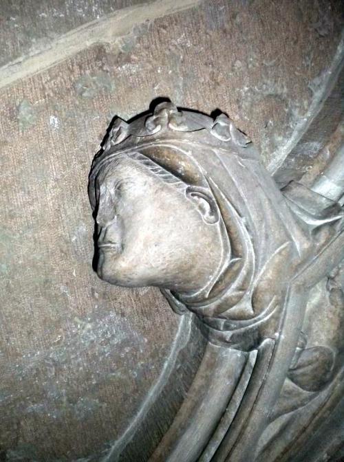 Stone bust of Duchess Ingiburga  mother of King Magnus IV of Sweden, c. 1360