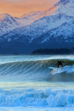 highenoughtoseethesea:  Surfing Alaska Photo: Scott Dickerson