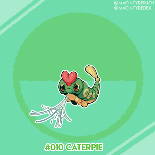 New Pokédex entry added! No. 010 Caterpie