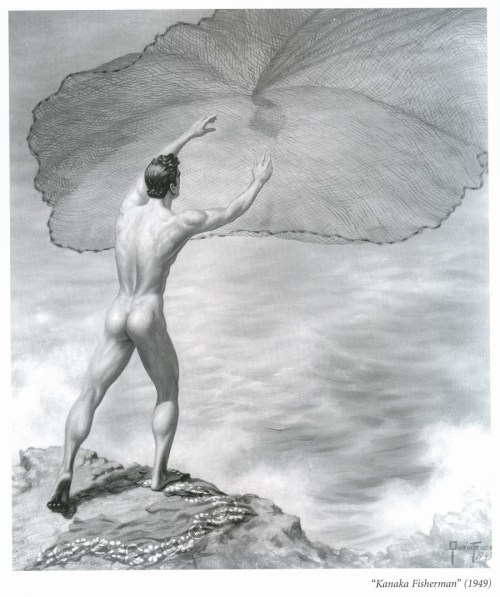 Kanaka Fisherman by George Quaintance from The Art of George Quaintance.