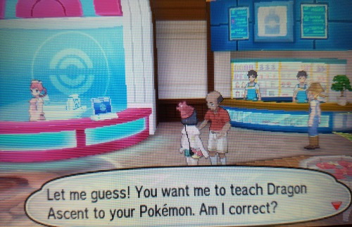 onion-souls:OHSo this guy’s purpose in life is to hang out in a Pokémon Center on Poni Island and tu