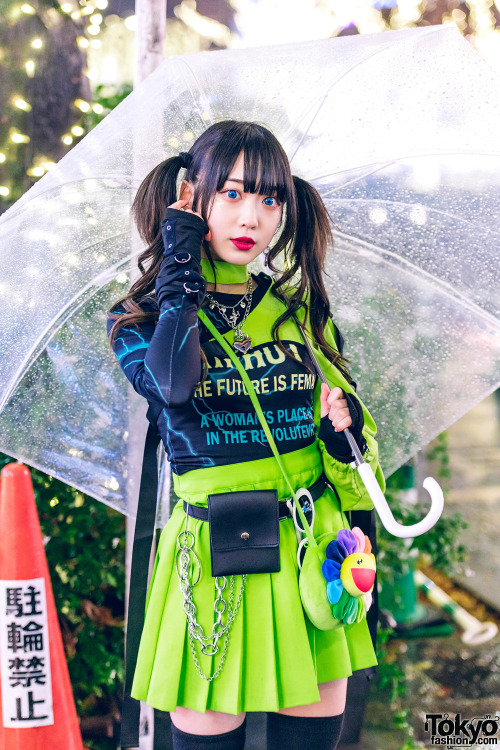 tokyo-fashion:  Japanese idol and Harajuku shop staff Misuru on the street in Harajuku