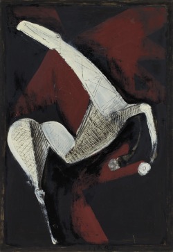 Thunderstruck9:Marino Marini (Italian, 1901-1980), Untitled, 1953. Mixed Media On