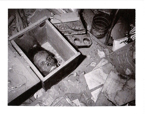 Human skin mask found in the house belonging to Ed Gein. Ed Gein (August 27, 1906