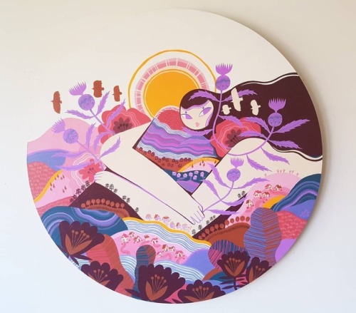 “Mother Land” 60cm diameter acrylic on wood board. I just reasiled I never posted any ni