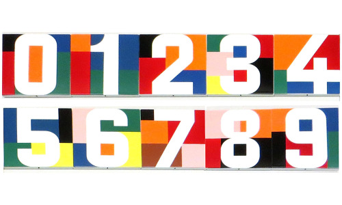 Anton Stankowski, House numbers for the German city of Gelsenkirchen, late 1970s. Made in enamel, 30