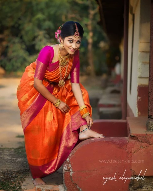 Bride ❤… . . Click @sajeesh_blackstone . . In Frame @r_adha_madhav . . MUA @sass_make_up_stud