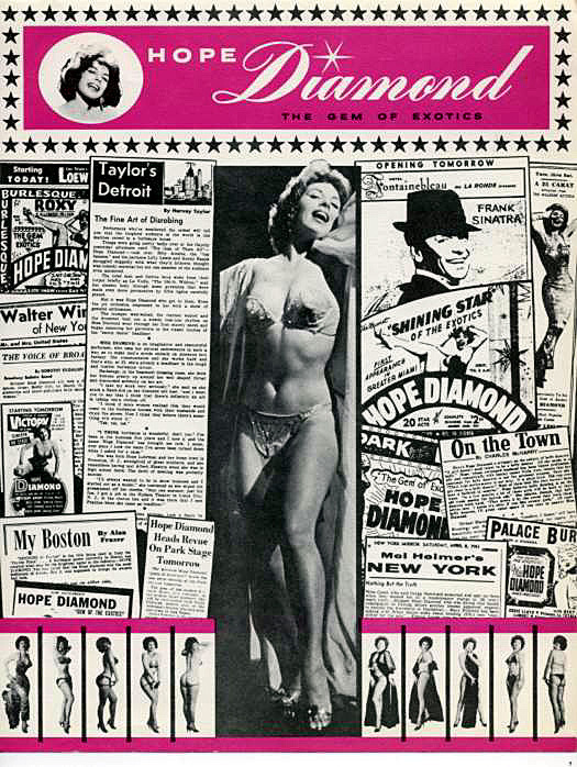 Hope Diamond      aka. “The Gem Of Exotics”.. Cover to her late-50’s promo