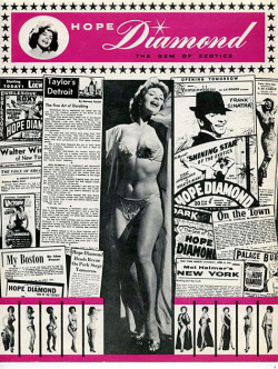  Hope Diamond      Aka. “The Gem Of Exotics”.. Cover To Her Late-50’S Promo