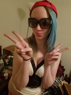 naughty-nikkis-nsfw:I found some cute heels and some sunglasses too. Packing is fun when I get to play dress up and show you guys too. Ignore my thunder thighs, and love handles. I just like to think they’re part of what makes me sexy.. or at least