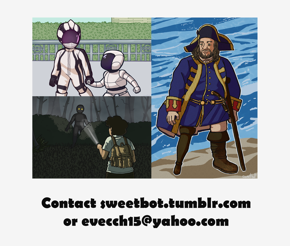 sweetbot:  I’m officially opening up commissions for the summer with a new + improved