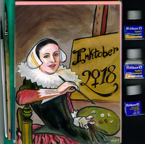  Nº1 of Inktober 2018Judith Leyster, s.XVII, The Netherlands.She started painting trying to help her