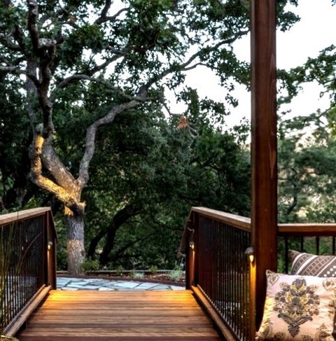 Craftsman Deck - DeckDeck - Huge Craftsman Backyard Deck Idea With A Fire Pit
