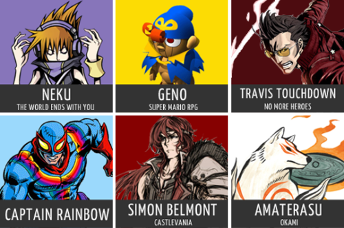 zerneus:  Here are some Characters that I thought it would be cool to have in Smash so you can stop voting for Ridley or Pichu.