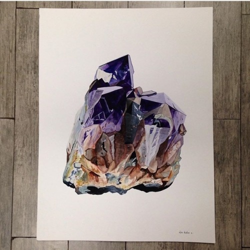 Obsessed with @chalecodeladydi’s crystal illustrations. This Amethyst is stunning ///// www.in