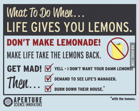 Lemons! Do everything with Lemons!