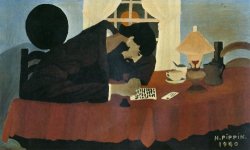 Xixxxxxi-Blog:  Horace Pippin, Amish Letter Writer, 1940, Oil On Canvas, 12 X 20