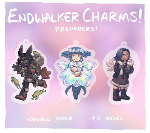  Final Fantasy XIV Endwalker charms are now available to preorder on my store until Jan 18th! MSQ ch