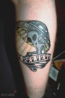 bro-tality:  My newest calf tattoo, done