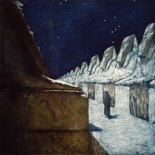 beyond-the-canvas:František Kupka, Path of Silence, 1903.
