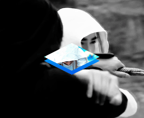 [id: Gifs From The SeriesGuardian, Each With A Black And White Background Gif With A Smaller, Diamond-shaped