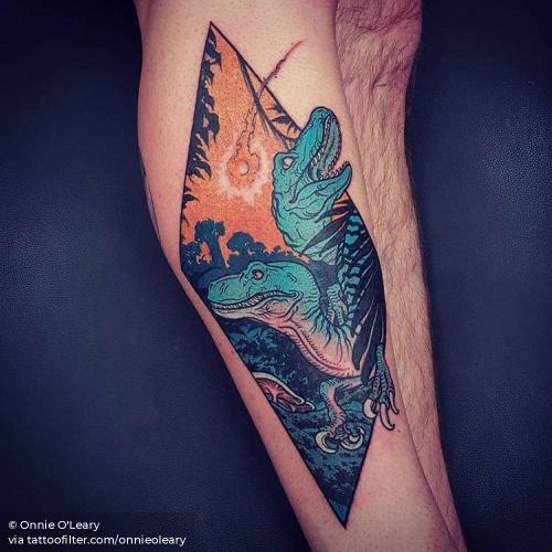 By Onnie O'Leary, done in Sydney. http://ttoo.co/p/35899 animal;big;calf;cartoon;comic;dinosaur;facebook;onnieoleary;twitter;velociraptor