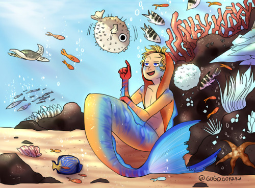 Drew Kenny and the rest of the gang for #mermay !