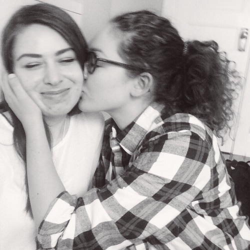lattefoam:happy lesbian day of visibility❣❣ here’s me and nina being visibly in lesbians ‍❤️‍‍