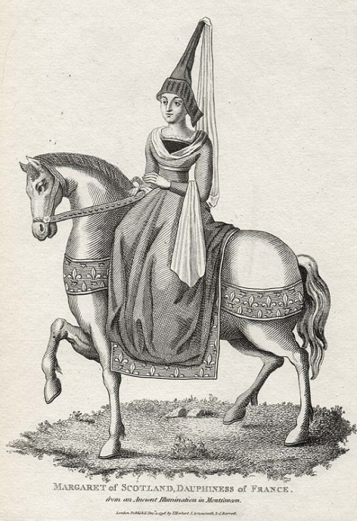 scotlandsladies:A 1797 copper engraving of Margaret (Stewart) of Scotland, Dauphine of France (