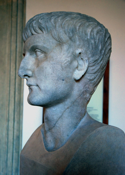 myglyptothek:Portrait of Germanicus. From villa Frediani Dionigi, Lanuvio. Early I cenury AD. Fine-g