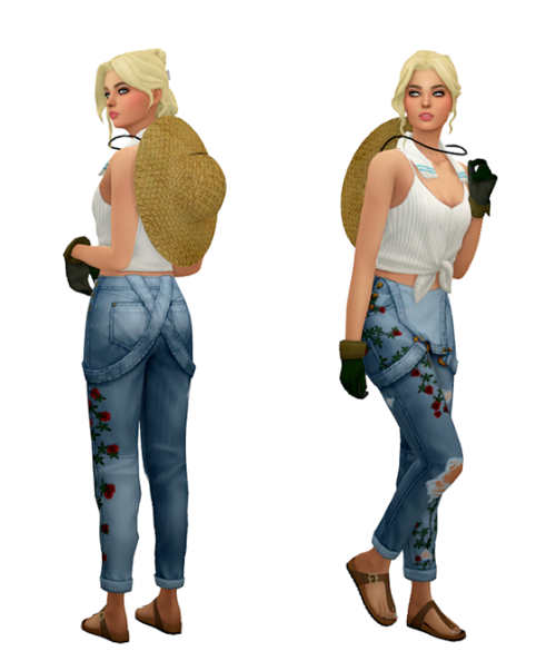 TS4 Cottage Gardener Lookbook Skin 1, 2, 3 / Hair / Eyebrows / Eyes / NosemaskClothing - TopSao