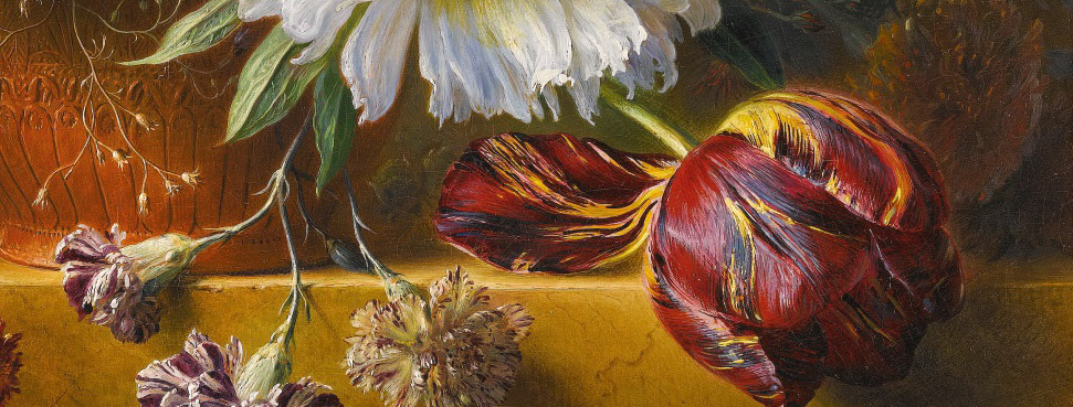 Inividia An Opulent Flower Still Life Detail 1837 Georgius Jacobus