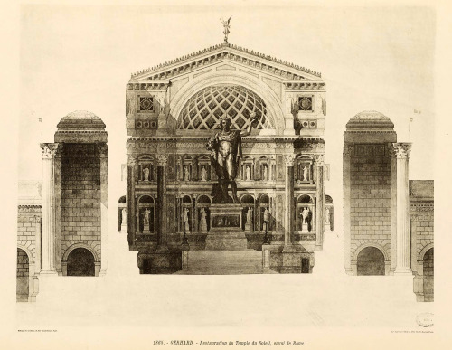 archimaps: Section of a hypothetical restoration of the Temple of the Sun, Rome