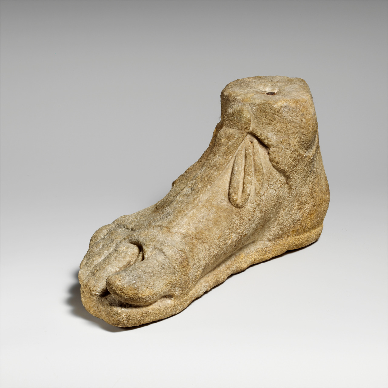 the-met-art: Limestone right foot, Greek and Roman ArtMedium: White marble, probably