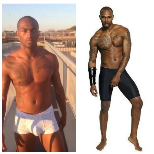 lamarworld:  America’s Next Top Model winner & Ex-NFL player Keith Carlos body & bulge.