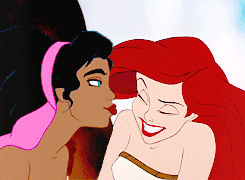 simonbaz:  Disney AU where princesses and heroines fall in love with each other(click each gif to read captions)   oh my gosh belle x mulanOH MY GOSHTHOSE CAPTIONSMY HEARTHHHHHH