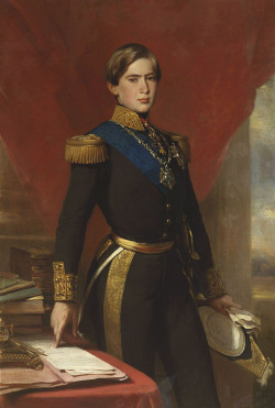 thevictorianduchess:  Portrait of Pedro V, King of PortugalFranz Xaver WinterhalterOil on canvasc. 1854 