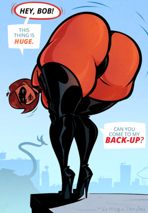   Mrs Incredible - Back-Up - Cartoon PinUpCommon