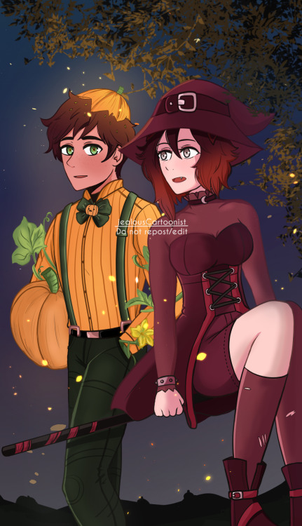jealouscartoonist:

Spooky month! Is october so I can finally post this XDD—As always please do not repost/edit uwu/ 