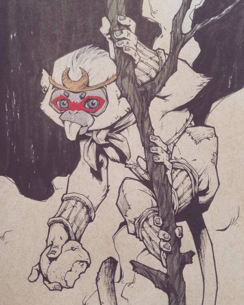 Day 9. young king  #inktober #inktober2016 #art #sketch #drawing #monkey #monkeyking #ink #picofthed