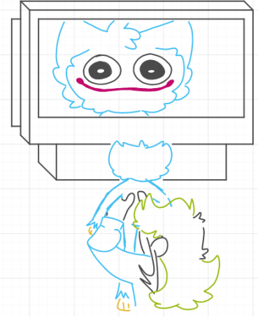 Drops These Huggy Wuggy DoodlesFirst One Has My Oc Mr. FroggThe Other Character You See With Green Hair
