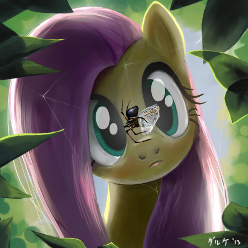 theponyartcollection:  An Attempt to Make Fluttershy Interesting by ~Daruqe