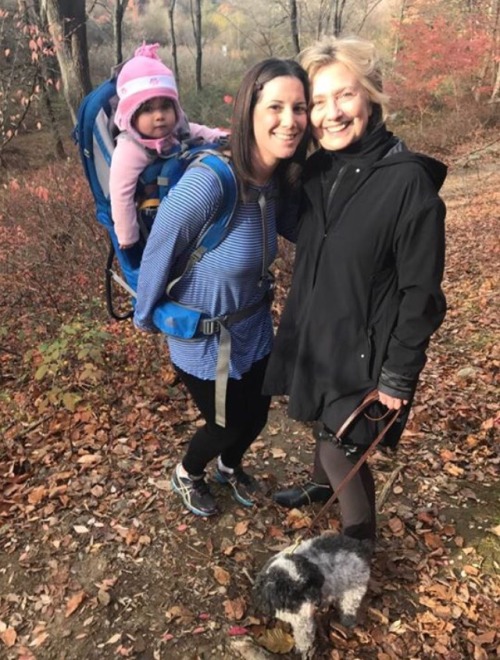 yulinkuang: kyrieanne: allonsyforever: Hillary and Bill went hiking today - November 10, 2016 confir