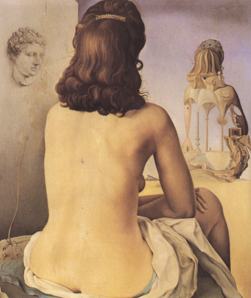 disease:SALVADOR DALÍ / MY WIFE, NUDE, CONTEMPLATING HER OWN FLESH BECOMING STAIRS, THREE VERTEBRAE 