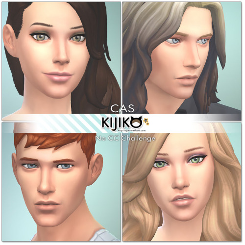 Create a Sim - No CC Challenge!I tried making sims without Custom Contents.Also,they are my first up