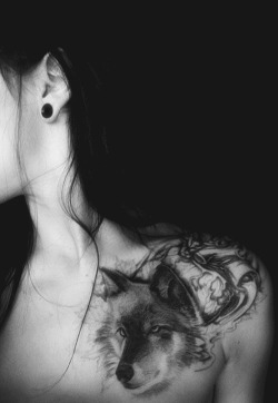 kittenskull:  #wolf #tattoo