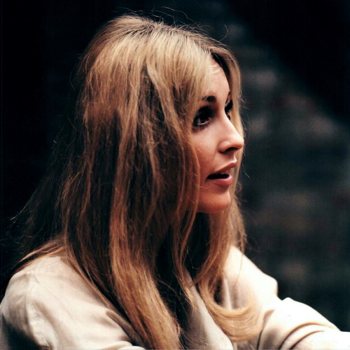 Sharon Tate photographed between takes during production of “12+1″ (The Thirteen Chairs) in London 1