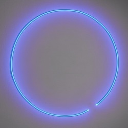 jennyhoelzer:  Stephen Antonakos, ‘Untitled (Blue Neon Circle),’ ca. 1974 