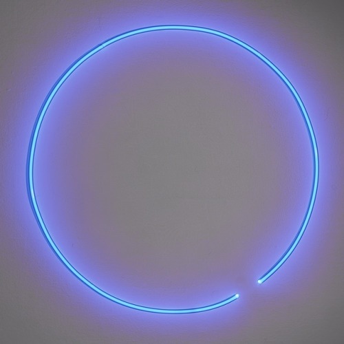 jennyhoelzer:Stephen Antonakos, ‘Untitled (Blue Neon Circle),’ ca. 1974