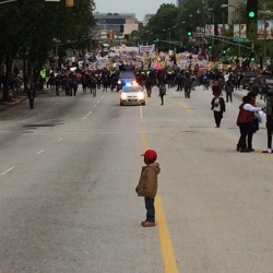 ourafrica:  @koranaddo took this amazing shot in Ferguson today. #fergusonOctober  &ldquo;Young Nigel waits for the rest of the #FergusonOctober marchers to catch up&rdquo;